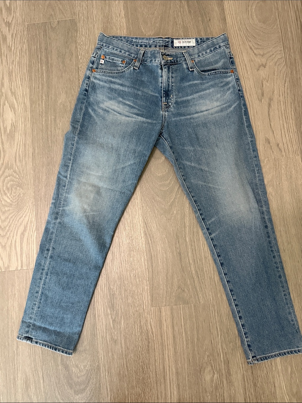 AG Women’s Light Blue Boyfriend Jeans - Relaxed Fit Denim